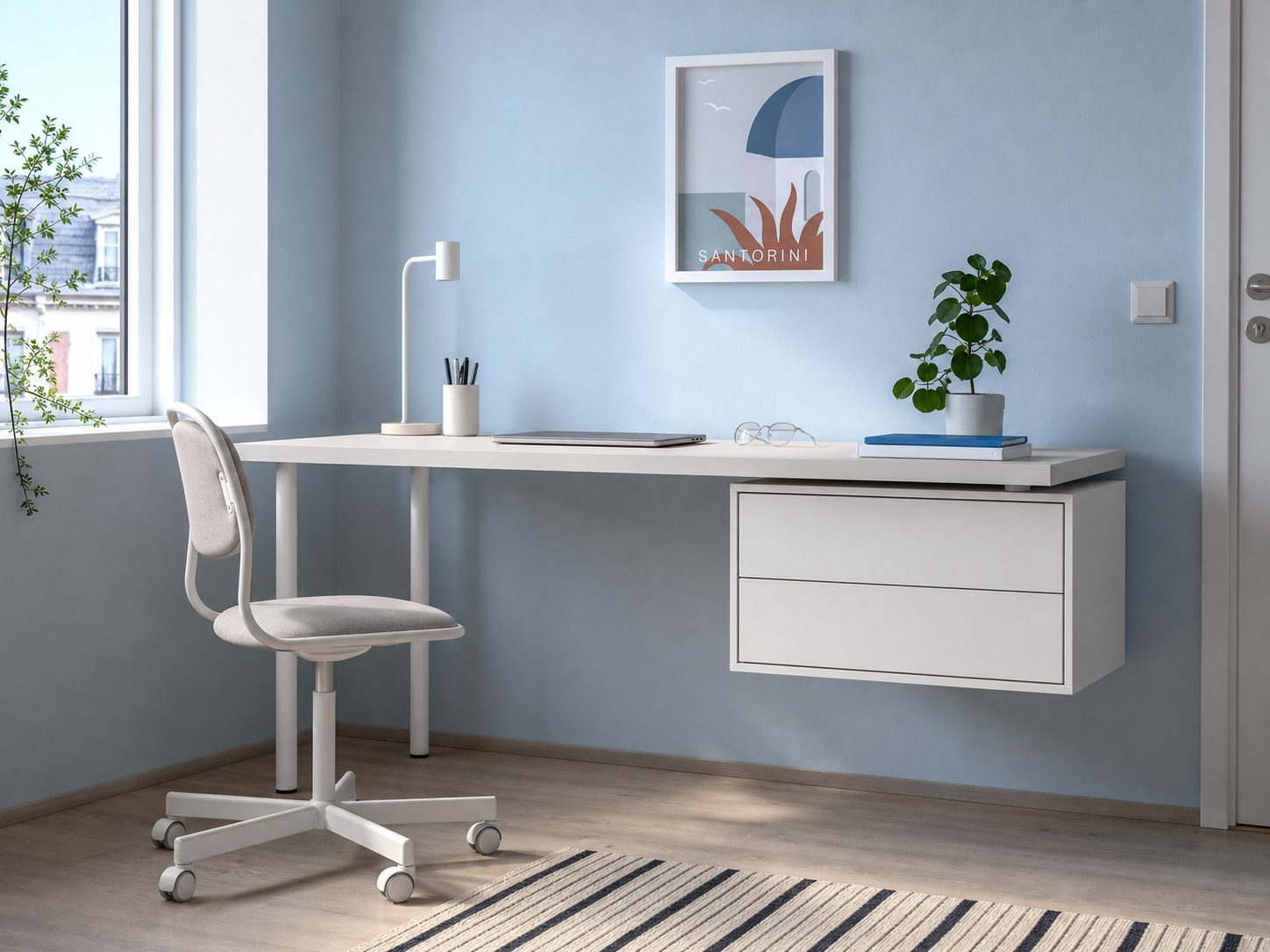 Cassettiera IKEA EKET bianca come alternativa alla STOLMEN per scrivania fai da te