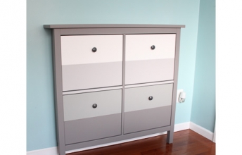 Scarpiera HEMNES a sfumature di grigio
