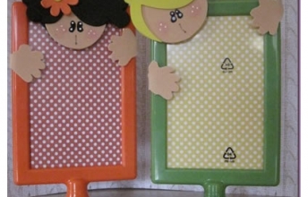 Cornici TOLBY IKEA decorate con la gomma crepla